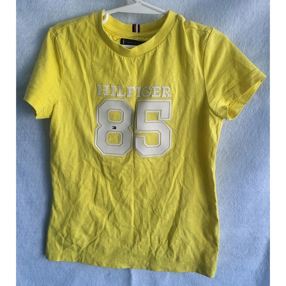 Tommy hilfiger 85 tshirt yellow boys 116 6/7 rare‎